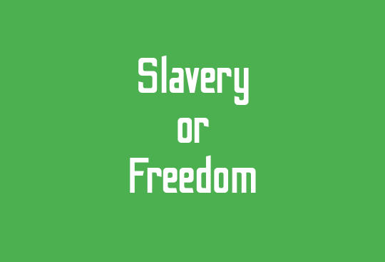 The Only Choice Left: Slavery or Freedom